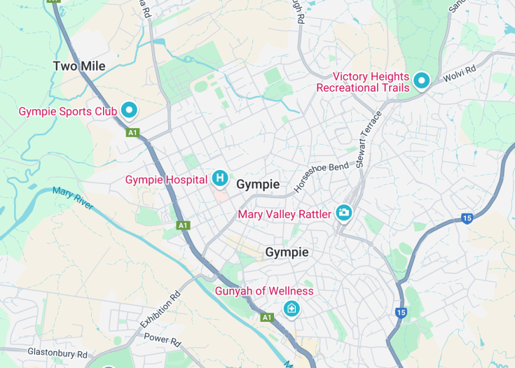 Map of Gympie, Australia