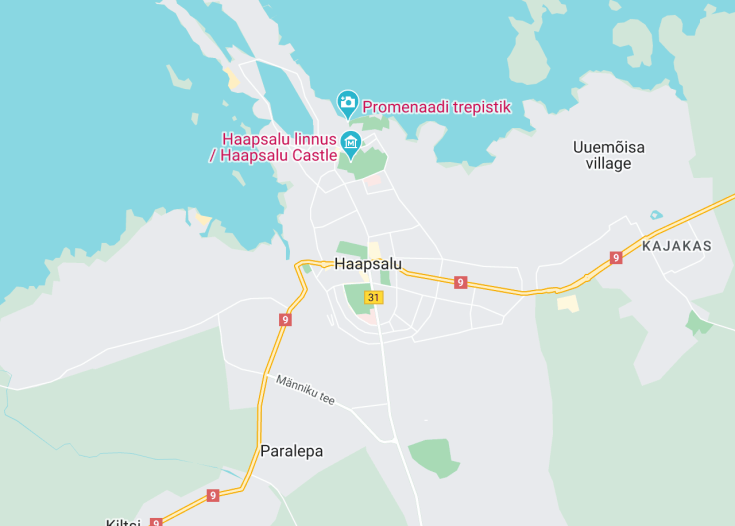 Map of Haapsalu, Estonia