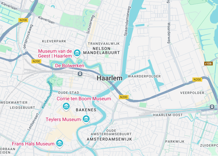 Map of Haarlem, Netherlands