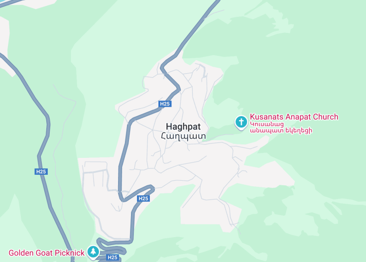 Map of Haghpat, Armenia