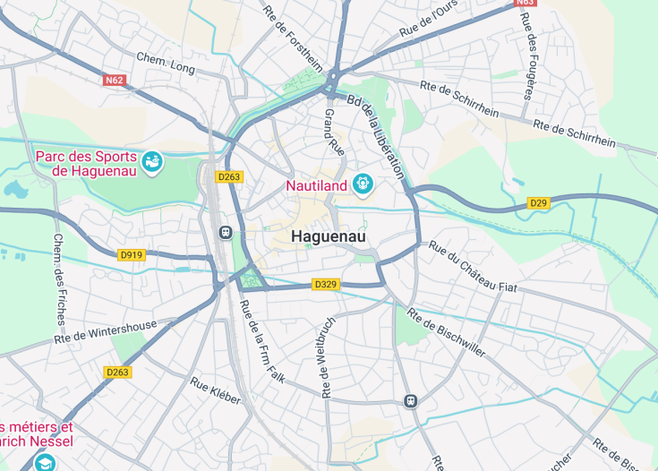 Map of Haguenau, France