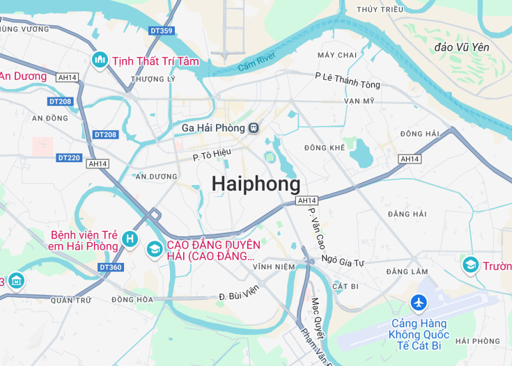 Map of Hải Phòng, Vietnam