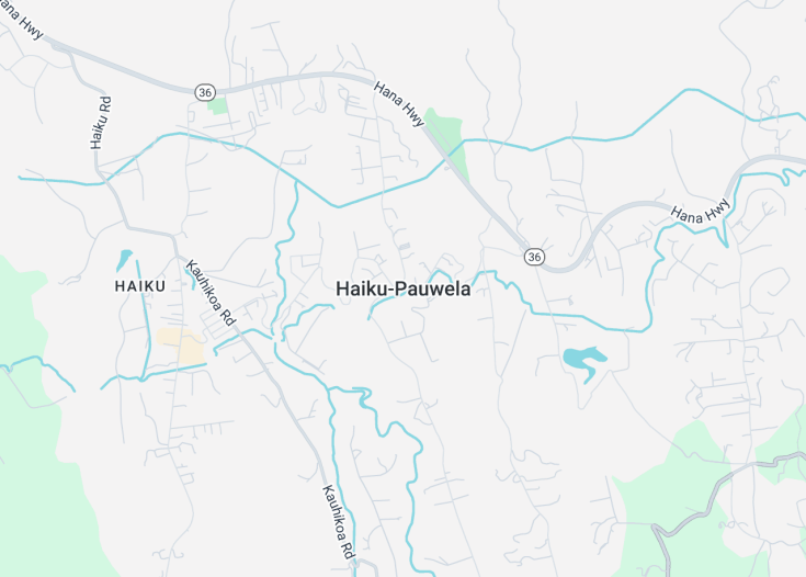 Map of Haiku-Pauwela, Hawaii (USA)