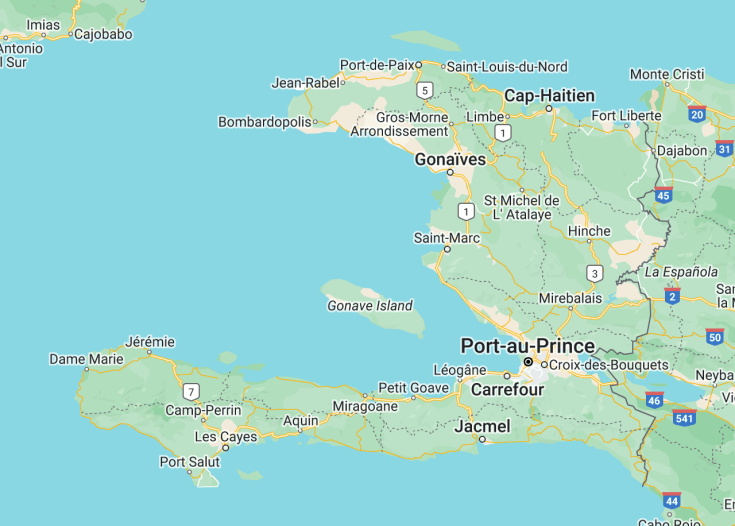 Map of Haiti, 