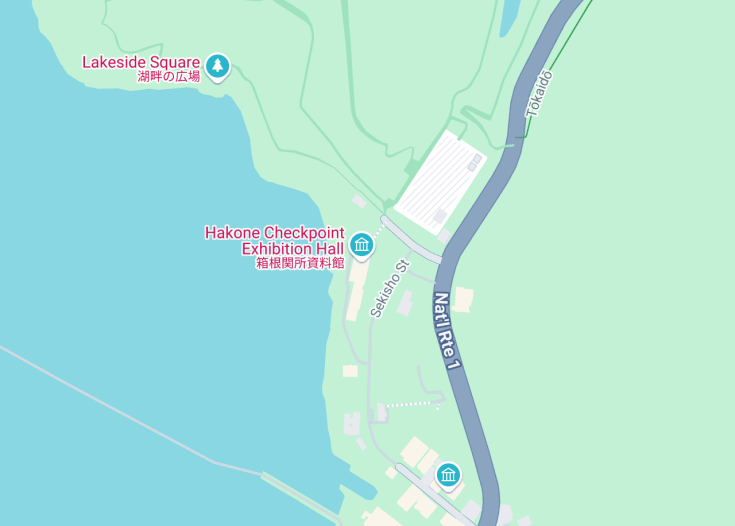 Map of Hakone Checkpoint Exhibition Hall, Hakone