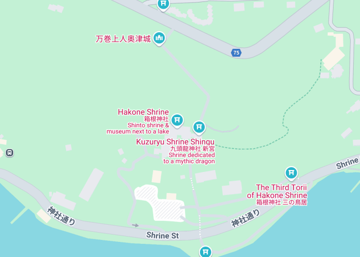 Map of Hakone Shrine, Hakone