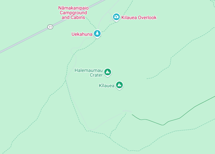 Map of Halemaumau Crater, Volcano