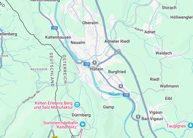 Map of Hallein, Austria