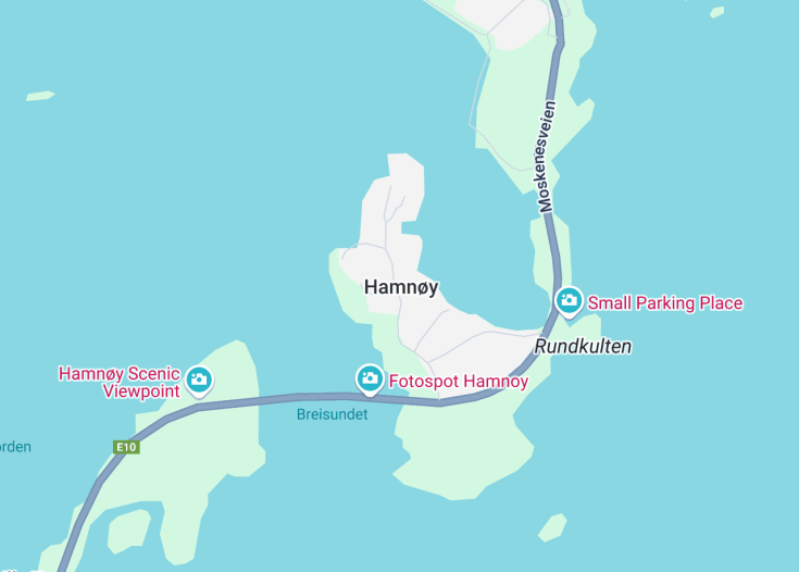 Map of Hamnøy, Norway