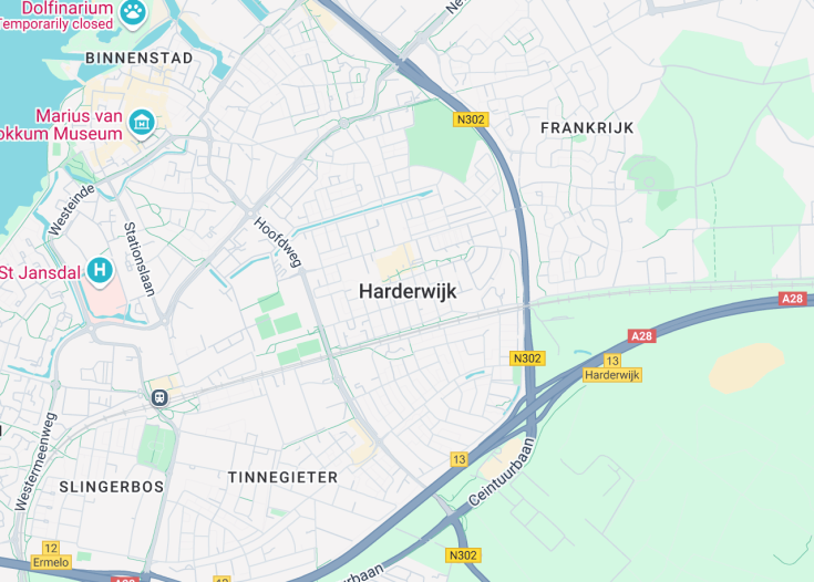 Map of Harderwijk, Netherlands