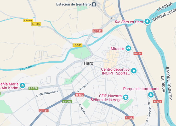 Map of Haro, Spain