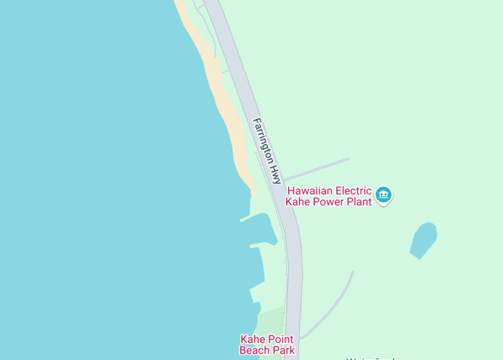 Map of Hawaiian Electric Beach Park, Nānākuli