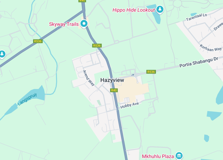 Map of Hazyview, South Africa