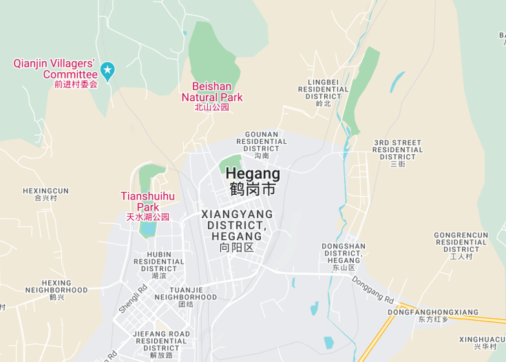 Map of Hegang, China