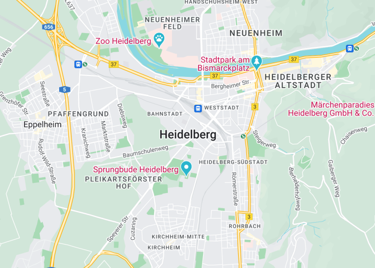 Map of Heidelberg, Germany