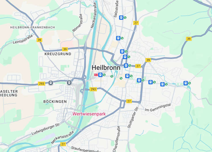 Map of Heilbronn, Germany