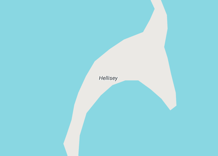 Map of Hellisey island, Vestmannaeyjar (Iceland)