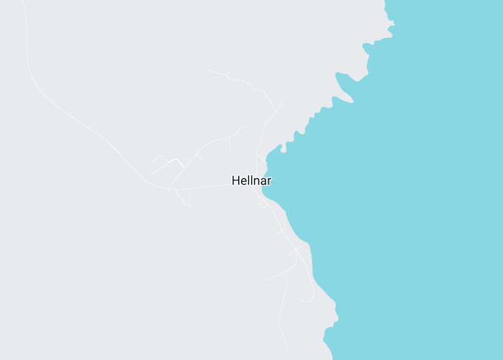 Map of Hellnar, Iceland