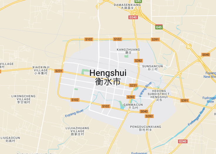 Map of Hengshui, China