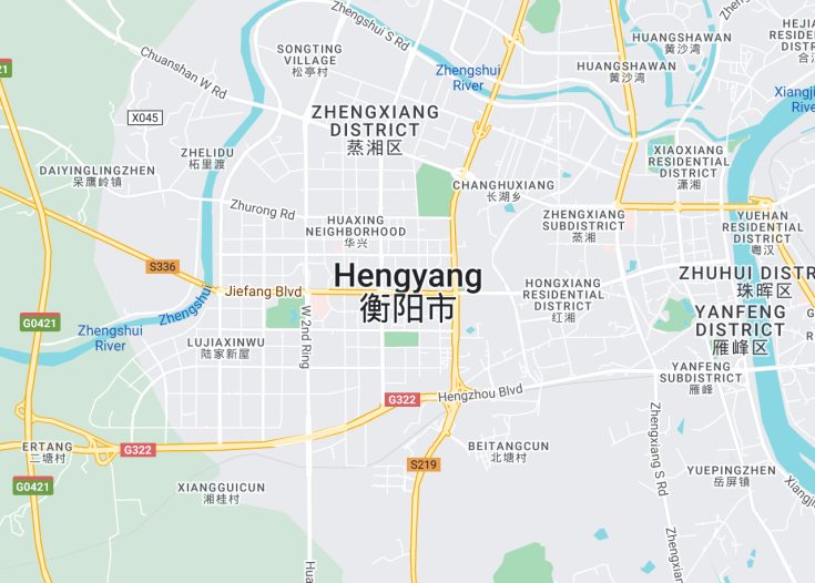 Map of Hengyang, China