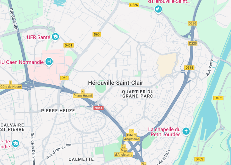 Map of Hérouville-Saint-Clair, France