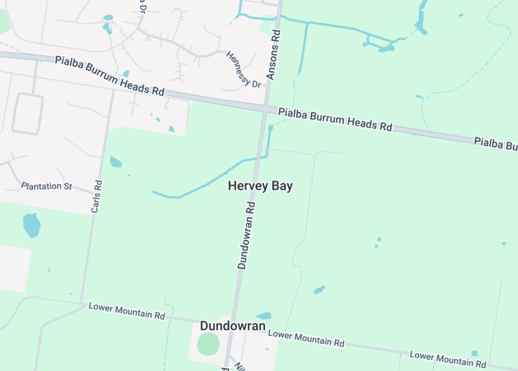 Map of Hervey Bay, Australia