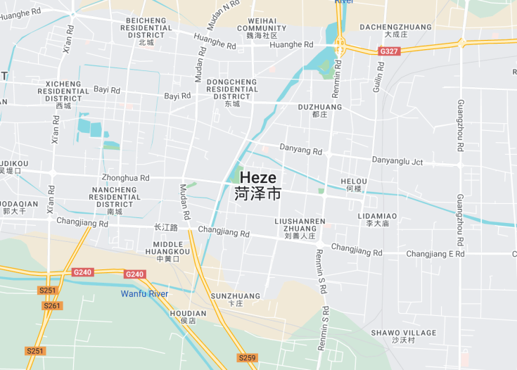 Map of Heze, China