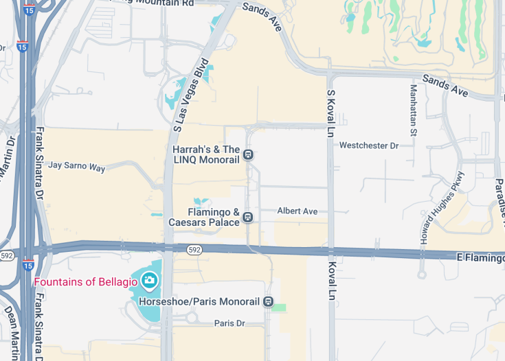 Map of High Roller, Las Vegas