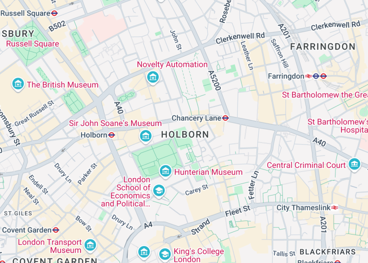 Map of Holborn, England (United Kingdom)