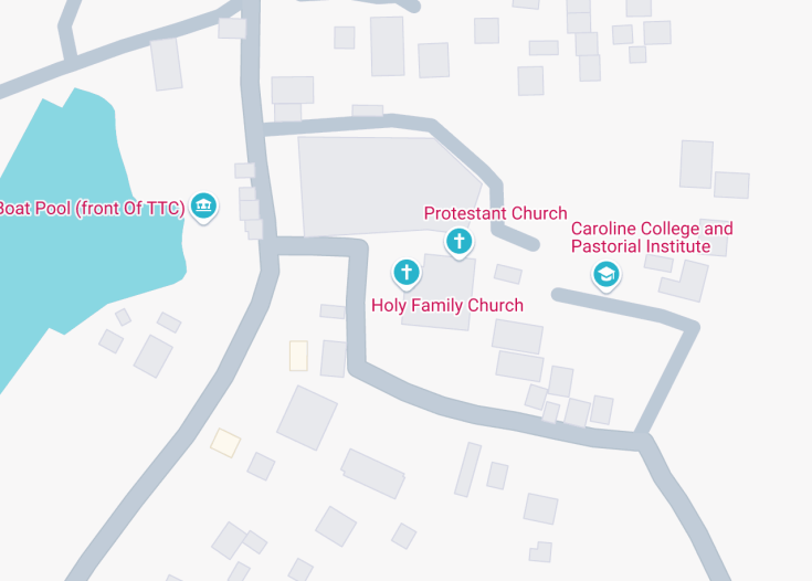 Map of Holy Family Church, Micronesia