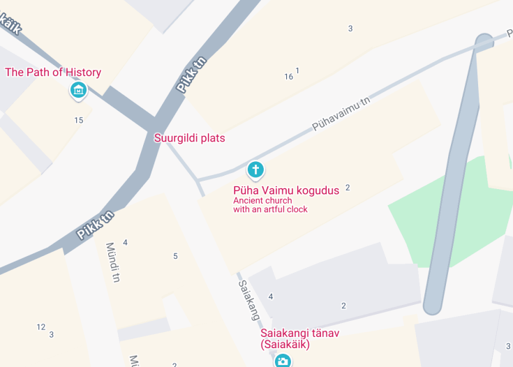 Map of Holy Spirit Church, Tallinn