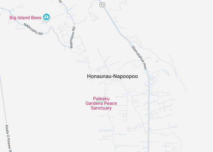 Map of Honaunau-Napoopoo, Hawaii (USA)