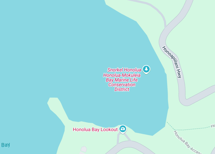 Map of Honolua Bay, Kapalua