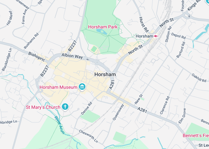 Map of Horsham, Australia