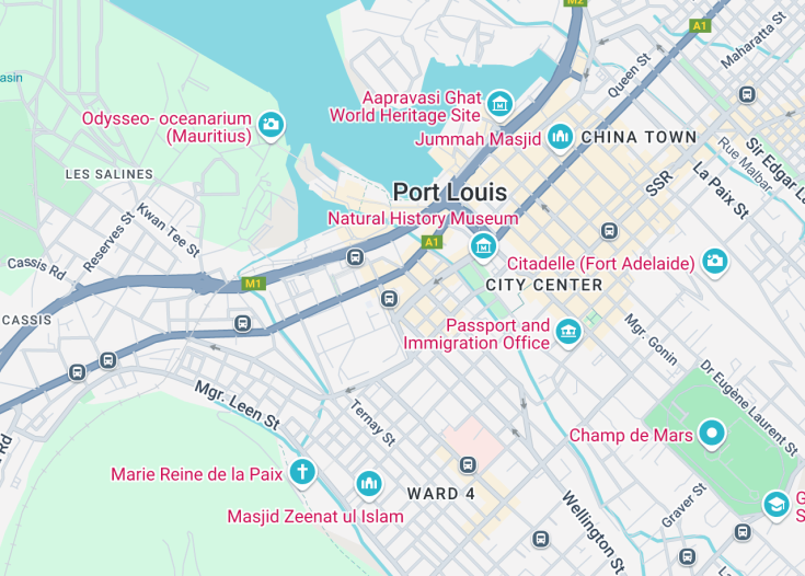 Map of House of Digital Art, Mauritius