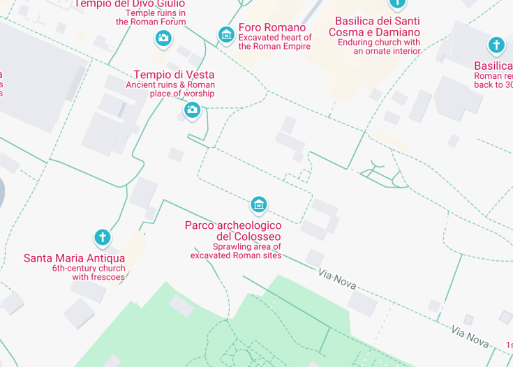 Map of House of the Vestals, Rome