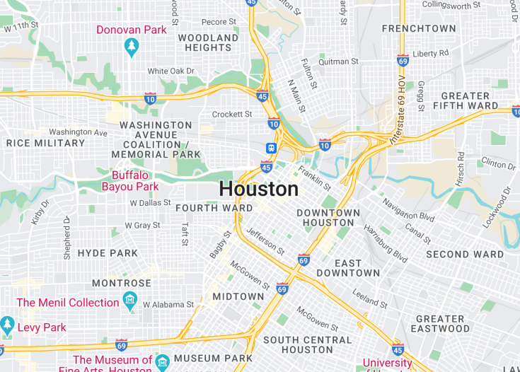 Map of Houston, Texas (USA)