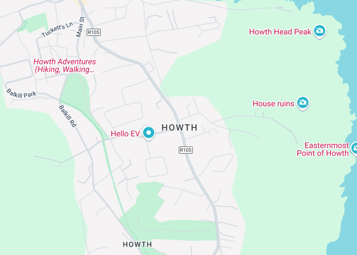 Map of Howth, Ireland