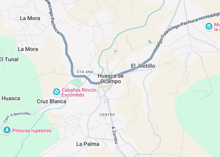 Map of Huasca De Ocampo, Mexico