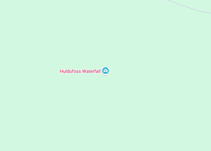 Map of Huldufoss Waterfall, Kirkjubæjarklaustur