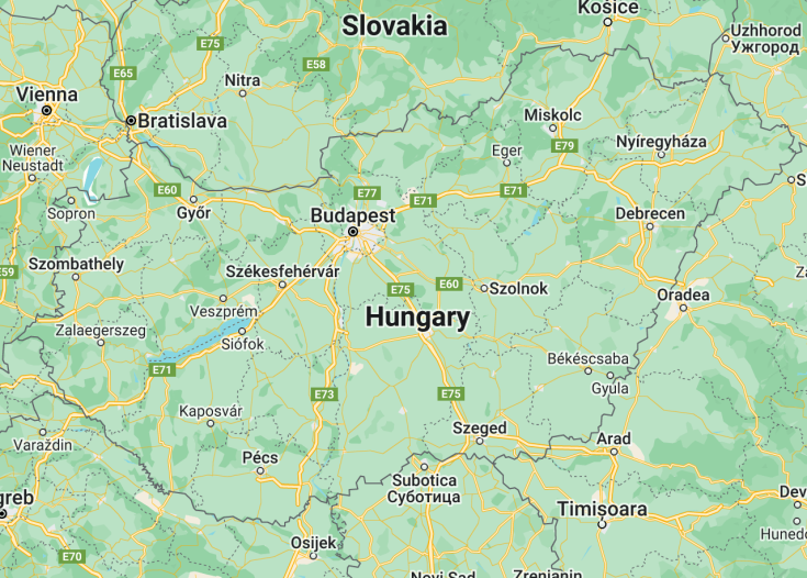 Map of Hungary, 