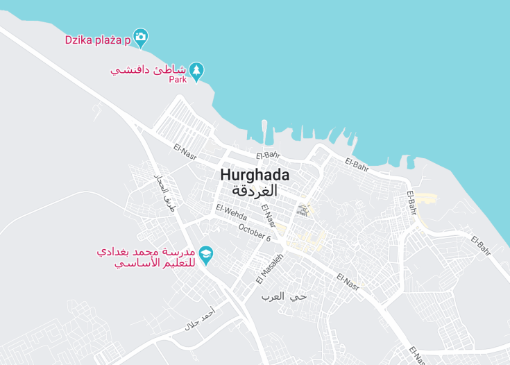 Map of Hurghada, Egypt