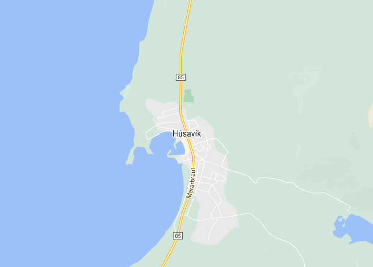 Map of Husavik, Iceland