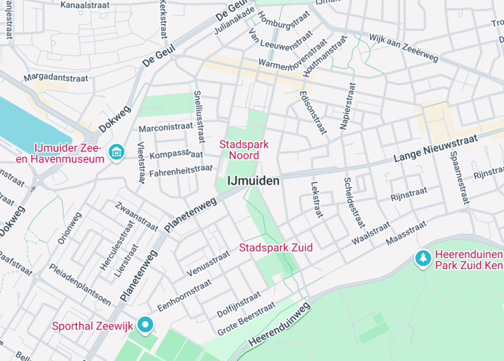 Map of Ijmuiden, Netherlands