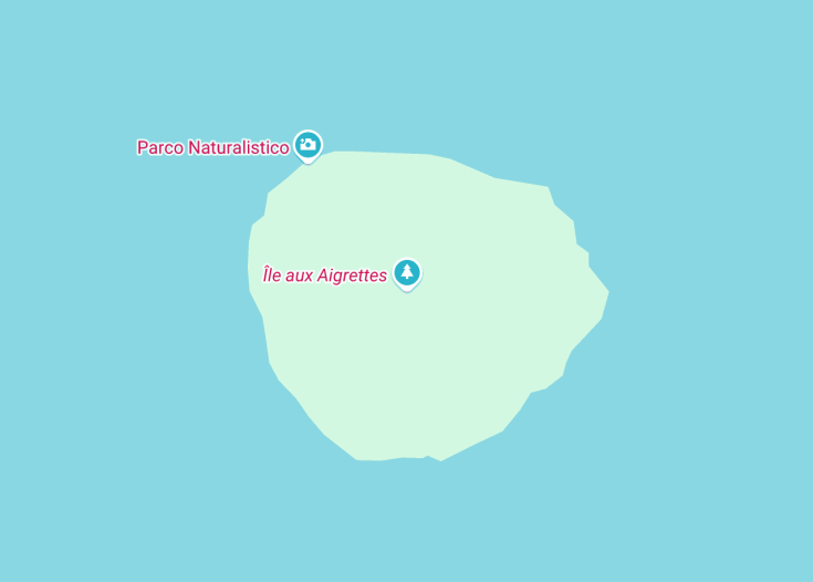 Map of Île aux Aigrettes, Mauritius