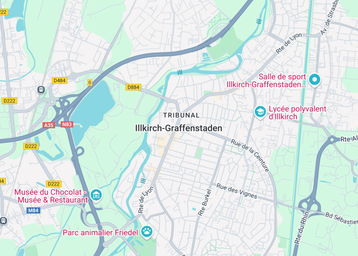 Map of Illkirch-Graffenstaden, France