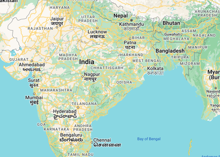 Map of India, 