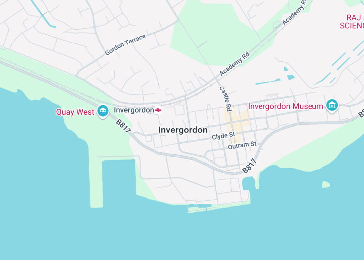 Map of Invergordon, Scotland (United Kingdom)