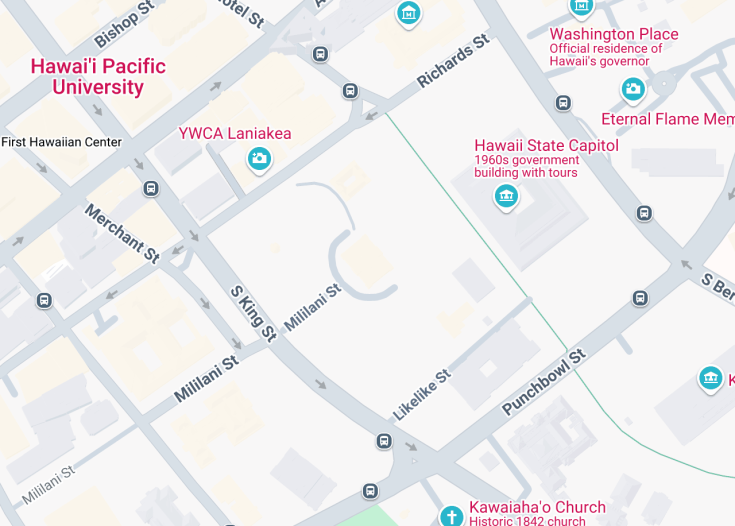 Map of Iolani Palace, Honolulu