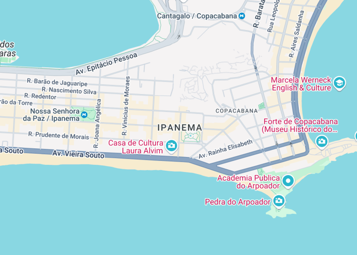 Map of Ipanema, Brazil